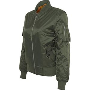 Urban Classics Dames Basic Bomber Jacket Damesjas, Groengroen (Olive 176), 42 (maat fabrikant: XL), Olijf