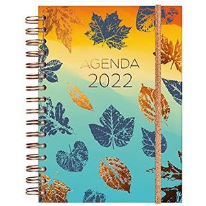 Finocam - Kalender 2022, 1 dag pagina, van januari 2022 tot december 2022 (12 maanden), E10 – 155 x 212 mm, spiraal You, bladeren Spaans