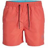 Jack & Jones Jpstfiji Jjswim Solid Sn LY Zwembroek voor heren, Koraal rood