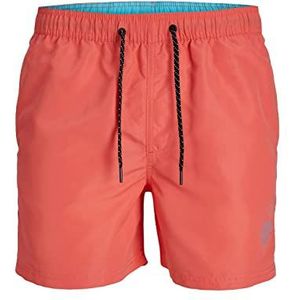 Jack & Jones Jpstfiji Jjswim Solid Sn LY Zwembroek voor heren, Koraal rood