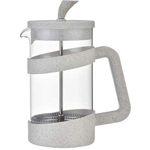 Cafe Olé Style Koffiemaker van glas en hittebestendig kunststof, crèmekleurig, 600 ml, 5 halve kopjes, roestvrijstalen kolf