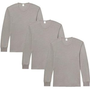 Abanderado Lot de 3 t-shirts thermiques à manches longues en fibre d'hiver pour homme, gris, L