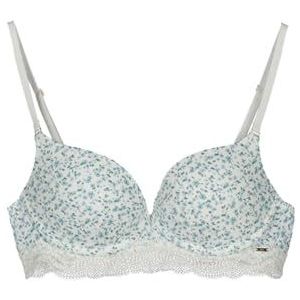 Women'secret Gorgeous Push-up beha, katoen, bloemen, damesbeha, Blauwe print.