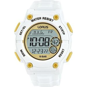 Lorus R2337PX9 herenhorloge, kwarts, siliconen, wit, Wit