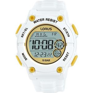 Lorus R2337PX9 herenhorloge, kwarts, siliconen, wit, Wit