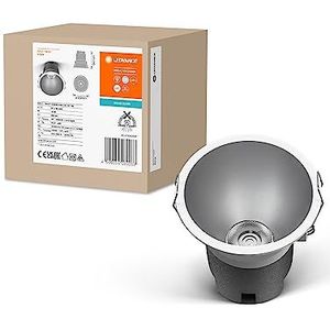 Ledvance Spot Twist Downlight encastrable argenté, 10 W, 800 lm, 840 W, diamètre 93 mm, couleur blanc froid, jusqu'à 90% d'économie d'énergie par rapport aux spots halogènes, montage facile, 4000 K