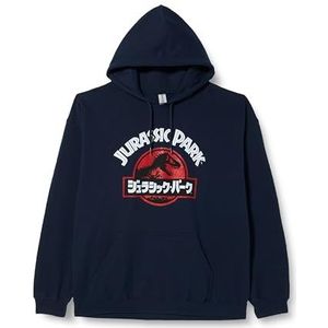 Jurassic Park Sweatshirt à Capuche Homme, Navy, XL