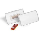 Durable - Click Fold FixPLus magnetische ID-kaarthouder voor een ID-kaarthouder - 40 x 75 mm - 10 stuks - 825919 transparant
