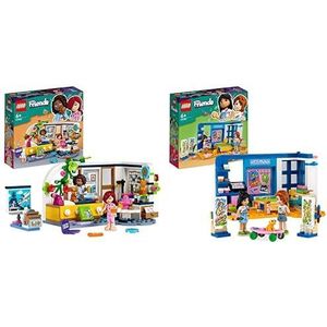 LEGO Friends 41740 Aliya's kamer, speelgoed voor meisjes en jongens, pyjama-avond, om te verzamelen, met figuur Paisley en Aira de puppy, kinderen van 6 jaar, vrienden 41739 De kamer van Liann