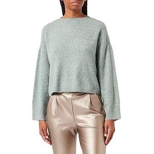 VERO MODA Vmdofwool LS Boxy Pullover Ga Noos Damestrui, Dark Forest/detail: gemêleerd