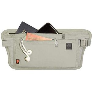 Lewis N Clarks RFID-blokkerende tailleriem, beige, Taupe, Rfid Waist Stash