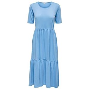 Only Jdydalila Frosty S/S Long Dress Jrs Noos midi-jurk voor dames, Della Robbia Blue, S, Della Robbia Blue