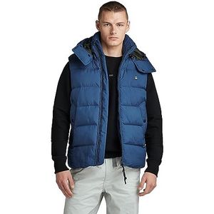 G-STAR RAW G-Whistler Gewatteerde herenvest met capuchon, Blauw (Rank Blue D20101-D199-868)