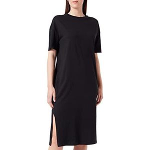 Bestseller A/S Vmmolly Ss Grote maat Calf Dress Noos Pett Midi-jurk voor dames, zwart.
