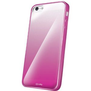 Celly Zonnebril beschermhoes voor Apple iPhone 5 / 5S, incl. displaybeschermfolie, roze