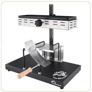 LITTLE BALANCE 8752 Savoyarde 1/2 slijpschijf Meuuuh...!, Traditionele raclette halve slijpschijf, 8 personen, verstelbare verwarmingshelling, grill, PFAS-vrij, antiaanbaklaag, 850 W, roestvrij