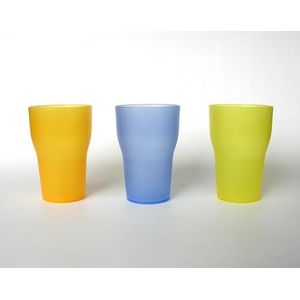 DEMOLLI Set van 6 polypropyleen glazen in verschillende kleuren - 33 cl 12 x 8 cm (hoogte x diameter) (blauw, oranje, groen)