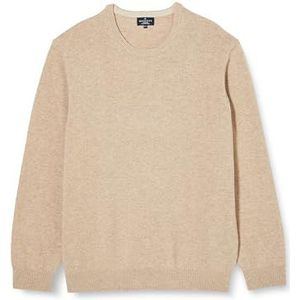 Hackett London Lamswol Crew No Lg Pullover Heren, Bruin (Beige)