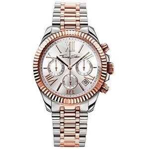 Thomas Sabo Divine WA0221-272-201-38 mm dameshorloge chronograaf chronograaf met roestvrij stalen armband, roségoud/zilver, armband, roségoud/zilver, armband