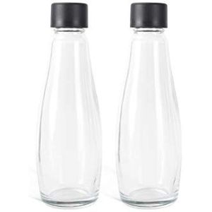 LEVIVO Glazen fles voor de LEVIVO Watersproeier Water & JUICE, als reservoir of vervanging, 0,6 l volume, als glazen fles bruikbaar, omvattend en duurzaam als PET-flessen, 2 flessen