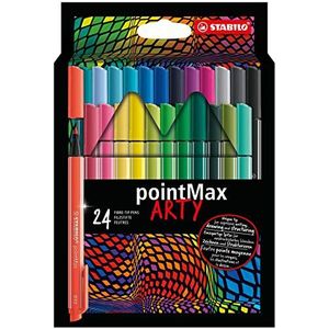 Fineliner - STABILO pointMax - 24 stuks - ARTY - met 24 verschillende kleuren