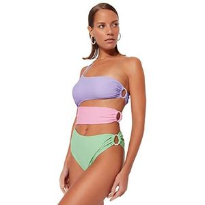 Trendyol Maillots de bain en tricot uni pour femme, Très coloré, 46