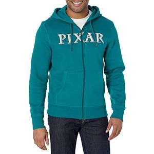 Amazon Essentials Disney | Marvel | Star Wars fleece hoodie voor heren (verkrijgbaar in grote maat), Pixar-logo, maat G