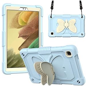 Hoes voor Samsung Galaxy Tab A7 Lite 8,7 inch SM-T225/T220 tablet, schokbestendig, robuust, met standaard, schouderriem