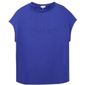 TOM TAILOR 1040059 Plussize T-shirt voor dames, 25386 - Crest Blue