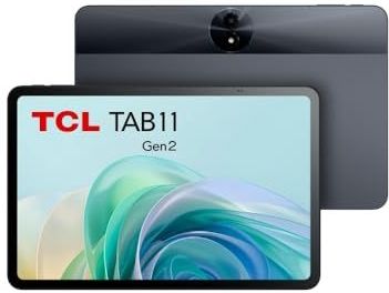 TCL Tab 11 Gen 2 WiFi Tablet 10,95 inch FHD+, Octa-Core, 6 GB RAM (+ 6 GB RAM-uitbreiding), 256 GB uitbreidbaar door MicroSD tot 1 TB, 8000 mAh batterij, Android 14, grijs