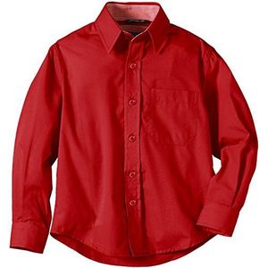 G.O.L. Overhemd voor jongens met kent kraag, Rood (rood 70).