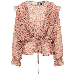 DreiMaster damesblouse met lange mouwen 37323963 roze multicolor, S, Kleurrijk roze.