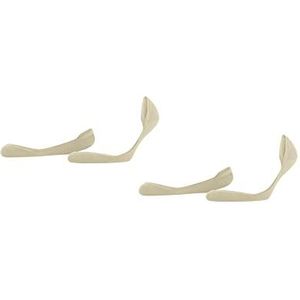 ESPRIT Solid Low 2 stuks onzichtbare sokken voor dames, biologisch katoen, duurzaam, beige, wit, zwart, voetbescherming met ultra-lage hals, anti-slipsysteem op de hiel, 2 paar, Beige (Cream 4011)