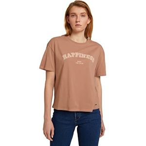 Tom Tailor Denim t-shirt dames, 28721 - Zacht Taupe Bruin