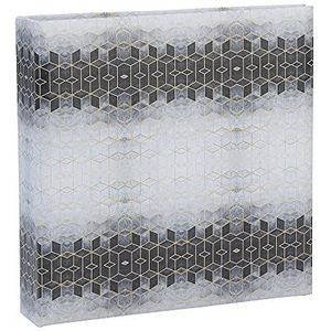 Exacompta – Ref. 62552E - fotoalbum met insteekhoezen Cube - 200 foto's 10 x 15 cm - 100 pagina's - formaat 22,5 x 22 cm - omslag met mat oppervlak - gemarmerd en geometrisch patroon