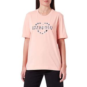Love Moschino Dames T-shirt met korte mouwen en hartprint, Roze
