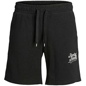 Jack & Jones Jpsttrevor Sweatshirt Shorts Gms joggingbroek voor heren, zwart.