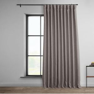 HPD Half Price Drapes Extra grote verduisteringsgordijnen van synthetisch linnen voor slaapkamer en woonkamer (1 paneel), 254 x 213,4 cm (b x l), nerts