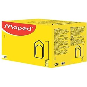 Maped doos met 1000 paperclips van 32 mm met paardenpunt, paperclips voor documenten, kantooraccessoires