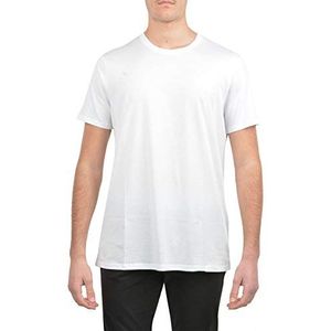 Armani Exchange Heren T-shirt van katoenen jersey met korte mouwen en ronde hals, Wit.