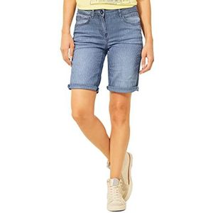 Cecil dames jeans shorts, Mid Blue Used Wash