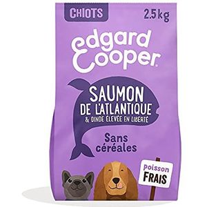 Edgard & Cooper Droogvoer voor puppy's, graanvrij, natuurlijk voer, 2,5 kg, verse zalm/kalkoen, gezonde smakelijke voeding, uitgebalanceerde eiwitten van hoge kwaliteit
