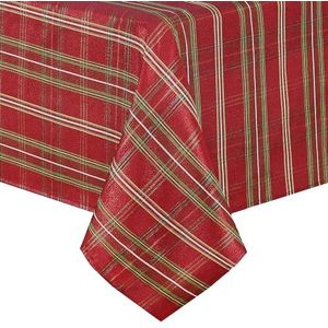 Elrene Home Fashions Tafelkleed, stof, glinsterend, 132,1 x 177,8 cm, rood