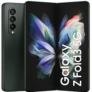 Samsung Galaxy Z Fold3 5G opvouwbare mobiele telefoon zonder abonnement, 7,6 inch groot display, 512 GB geheugen, spookgroen