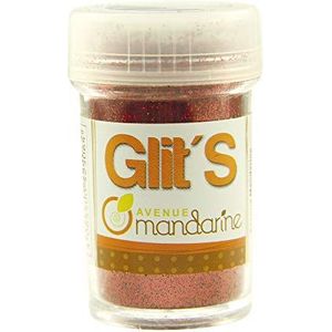 Avenue Mandarine - Ref. 42506MD – glitter (14 g fles) – geschikt voor het decoreren en toevoegen van glans, zoutvaatsysteem voor gemakkelijker verspreiden – kleur rood