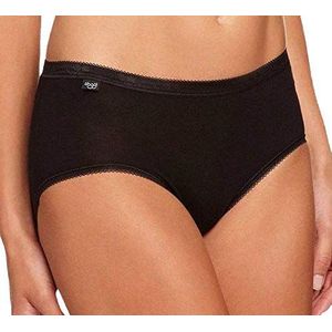 Sloggi Basic panty voor dames + midi waist, zwart (0004)