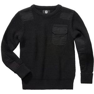 Brandit Kids BW Pullover Sweater, uniseks, kinderen, zwart, 134-140, zwart.