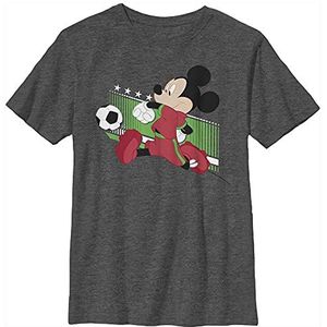 Disney T-shirt Mickey Mouse Portugal Soccer Uniform Portret Boys, donkergrijs, XS, Donkergrijs