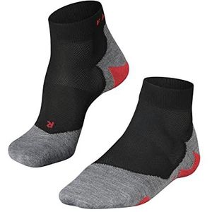 FALKE RU5 Short Hardloopsokken anti blaren, ultralichte padding functioneel garen sportsokken heren zwart - Maat 39-41