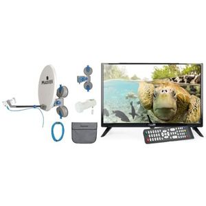 Maxview EasyFind Remora Pro TV-set 48 cm, Triple Tuner S2/T2/C, graden A, HDMI, USB, PVR Ready, 10-30 V, VESA, EasyFind LNB, CI+, zuignappen, 38 cm antenne, coaxiale kabel)